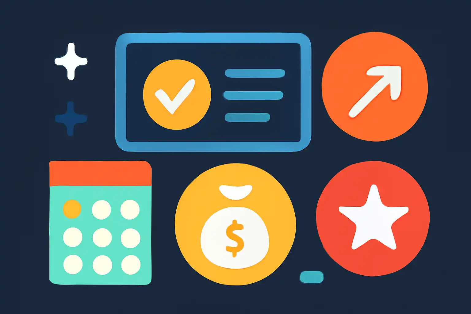 Hero illustration: Today's Nagaland State Lottery Result: Dear Morning, Day and Evening Draws, modern flat design, dark background, brand-neutral, icons and shapes only, no text