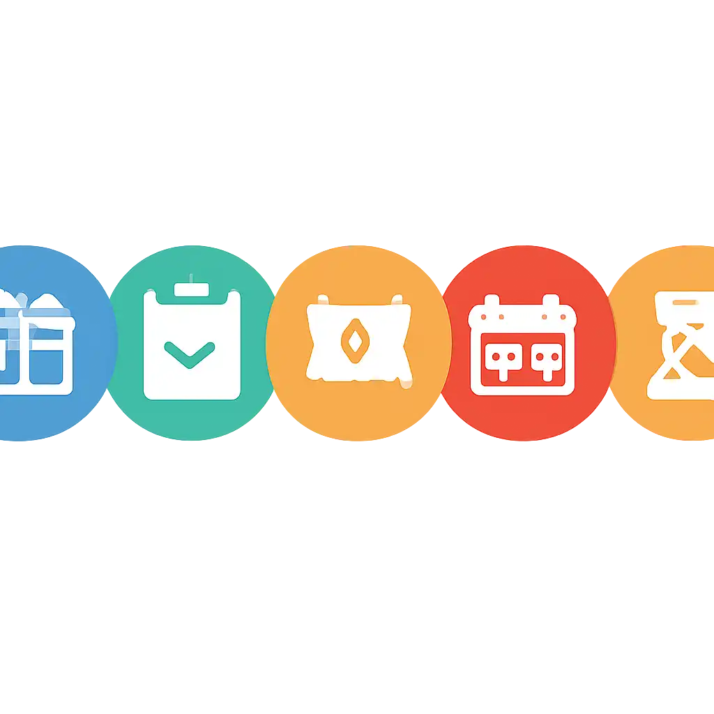 Five numbered circular icons connected by arrows in a horizontal flow, Prize Tiers, Claim Process and Deadlines steps
