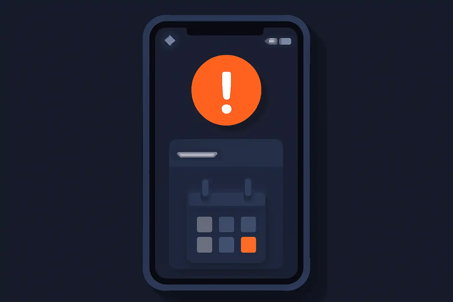 Detail screen: result publication delays, mobile-first UI mockup, dark theme