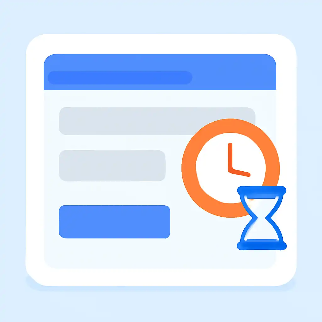 Close-up of button or form field for result publication delays