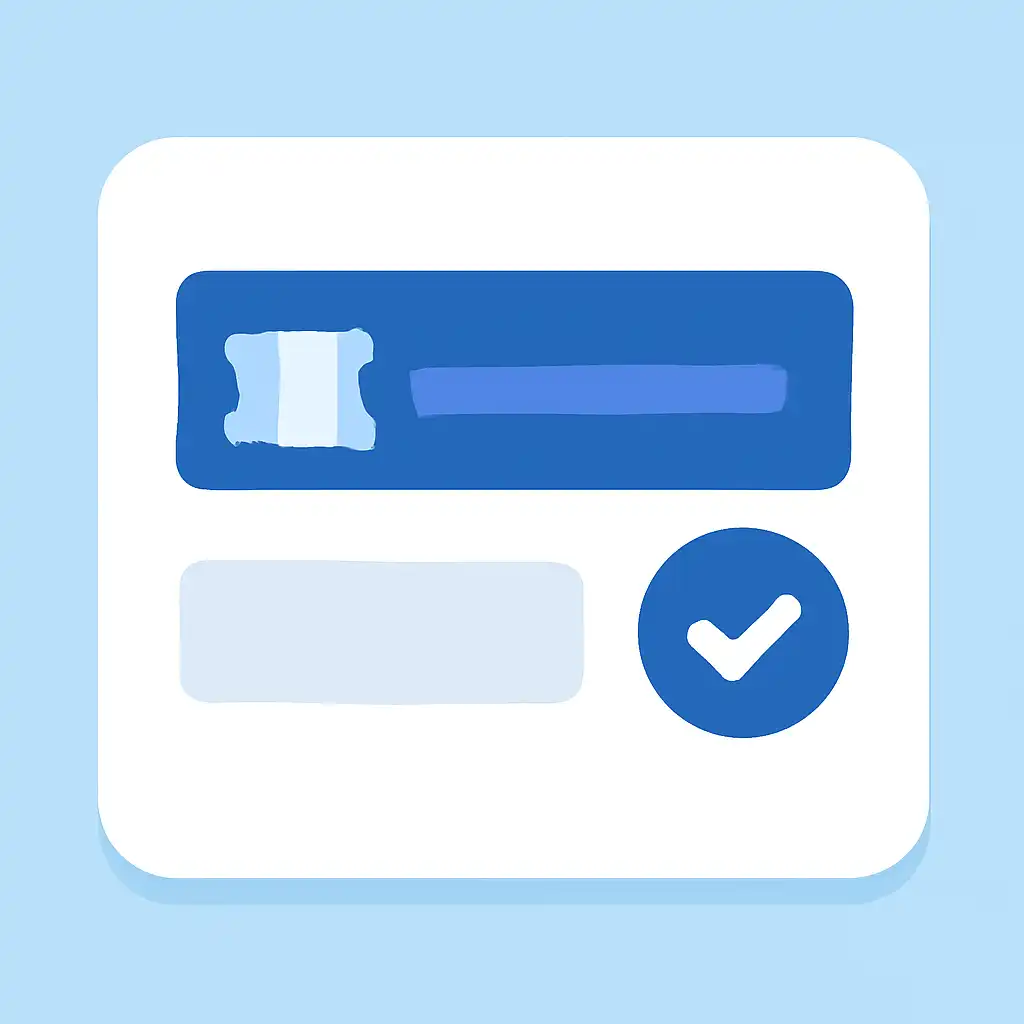 Close-up of button or form field for checking a ticket number