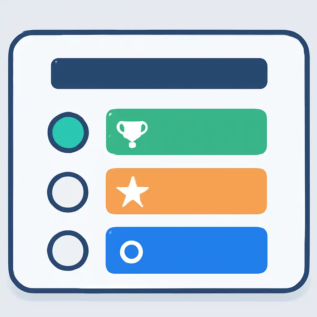 Close-up of button or form field for prize tiers